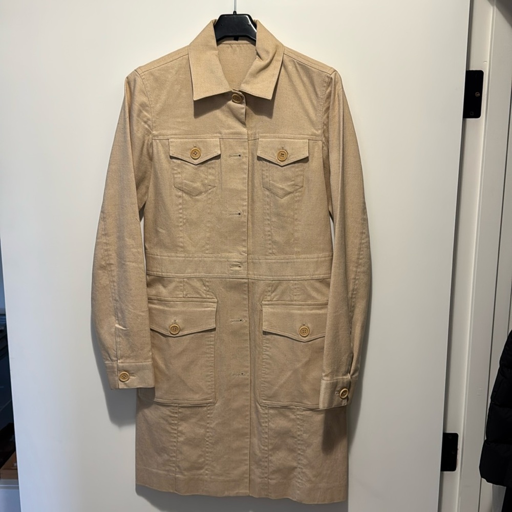 Theory Cotton Trench Coat. Size P.